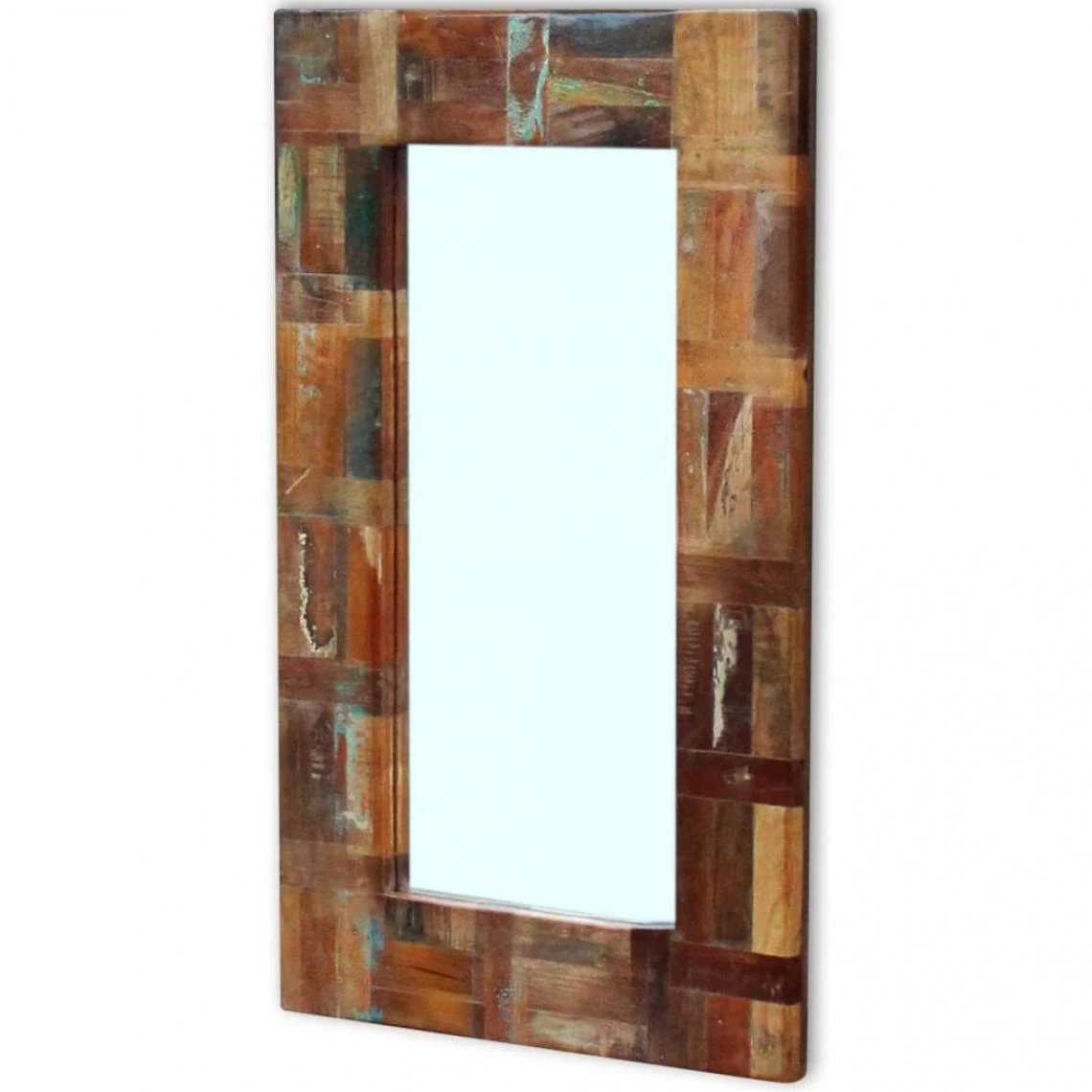 SANS MARQUE Miroir Bois De Récupération Massif 80 X 50 Cm - Multicolore 4 SANS MARQUE Miroir Bois De Récupération Massif 80 X 50 Cm - Multicolore – Image 2