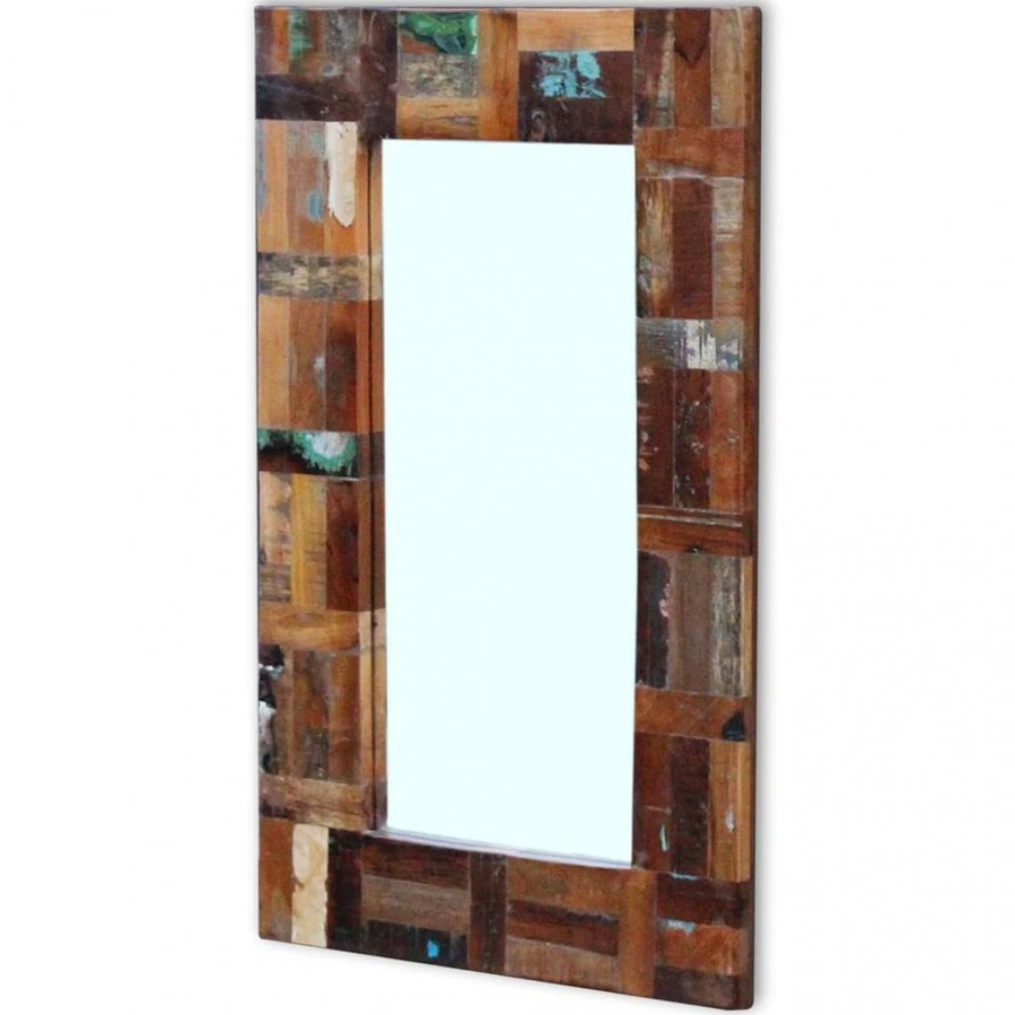SANS MARQUE Miroir Bois De Récupération Massif 80 X 50 Cm - Multicolore 6 SANS MARQUE Miroir Bois De Récupération Massif 80 X 50 Cm - Multicolore – Image 4