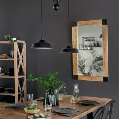 SANS MARQUE Miroir Bois Silas 70x116 Atmosphera - Naturel -magasin Vente-unique miroir bois silas 70x116 atmosphera naturel 12114438 32137444 1140x1140