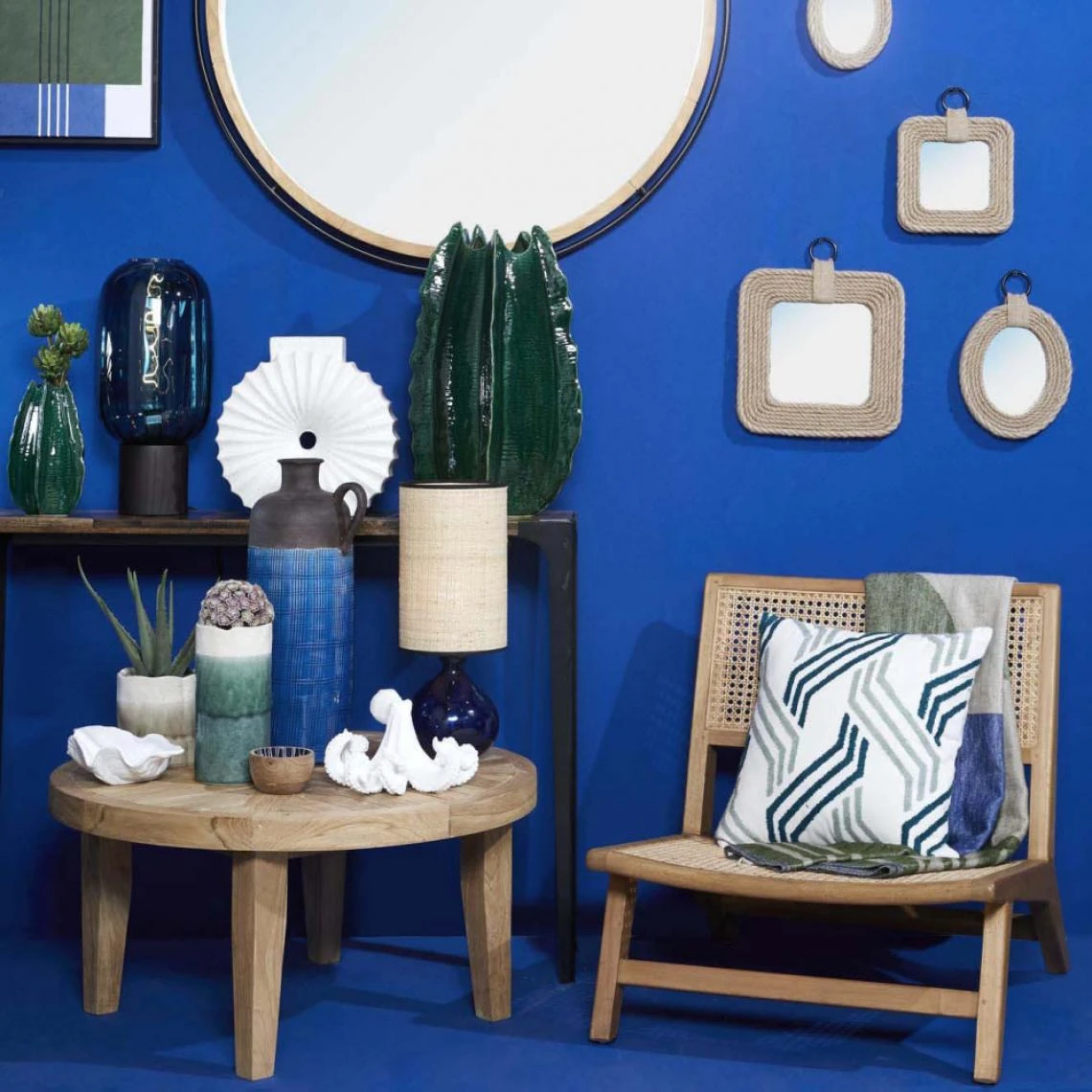 Amadeus Miroir Carré Cordage 31 X 31 Cm. 4 Amadeus Miroir Carré Cordage 31 X 31 Cm. – Image 2