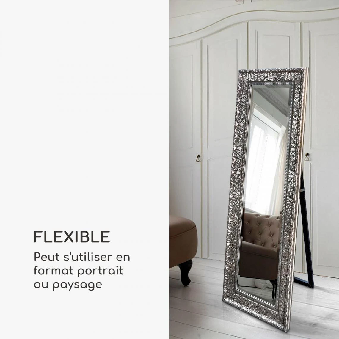 Miroir - Casa Chic Chelsea Blumfeldt - Cadre Bois Rectangulaire 130 X ... 4 Miroir - Casa Chic Chelsea Blumfeldt - Cadre Bois Rectangulaire 130 X ... – Image 2
