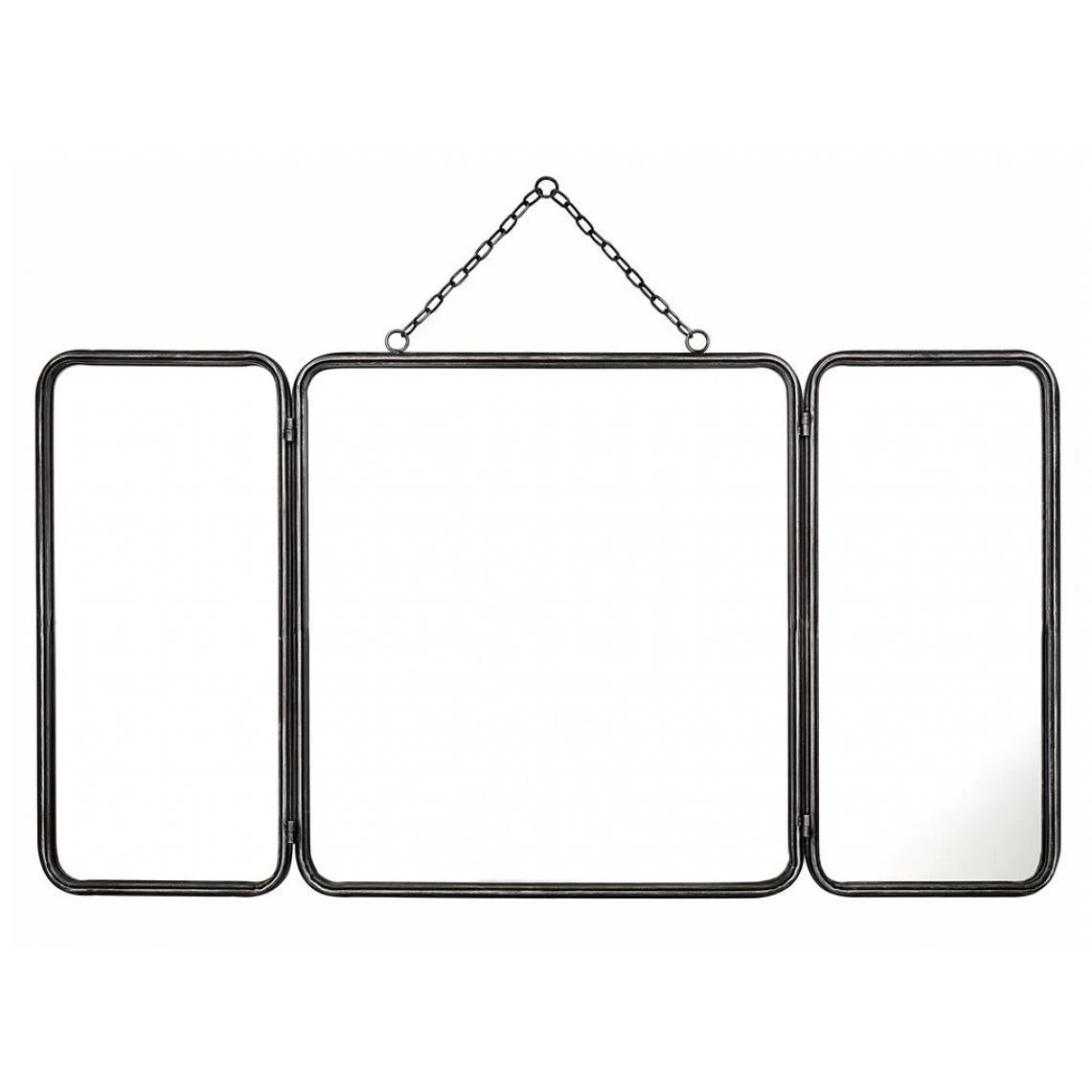 Vente-unique Miroir De Barbier Vintage En Métal CERRONE - L. 60 X H. 112 Cm - Gris... 3 Vente-unique Miroir De Barbier Vintage En Métal CERRONE - L. 60 X H. 112 Cm - Gris...