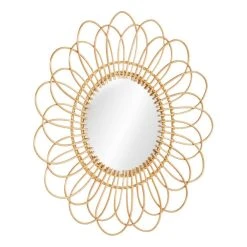 BUT Miroir D80 Cm FLEUR Naturel