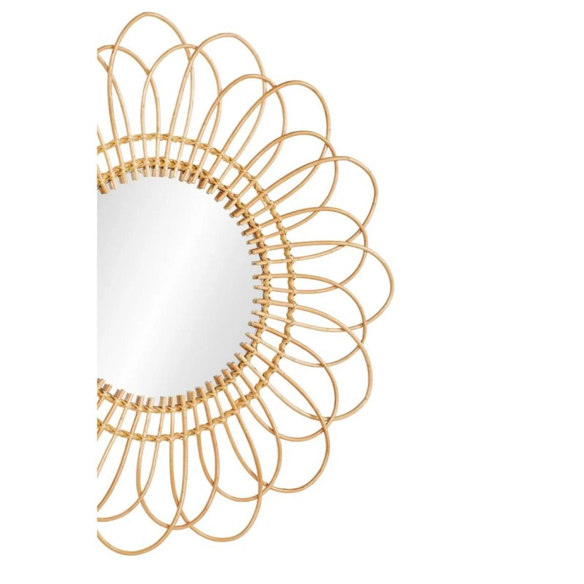 BUT Miroir D80 Cm FLEUR Naturel 5 BUT Miroir D80 Cm FLEUR Naturel – Image 3