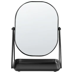 Beliani Miroir De Maquillage 20 X 22 Cm Noir CORREZE