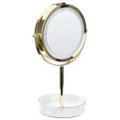 Beliani Miroir De Table Doré Et Blanc à LED ø 26 Cm SAVOIE 9 Beliani Miroir De Table Doré Et Blanc à LED ø 26 Cm SAVOIE -magasin Vente-unique miroir de table dore et blanc a led o 26 cm savoie 14074810 39089710 1140x1140
