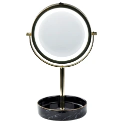 Beliani Miroir De Table Doré Et Noir à LED ø 26 Cm SAVOIE 8 Beliani Miroir De Table Doré Et Noir à LED ø 26 Cm SAVOIE -magasin Vente-unique miroir de table dore et noir a led o 26 cm savoie 14074798 39089670 1140x1140