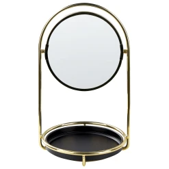 Beliani Miroir De Table Doré ø 15 Cm INDRE