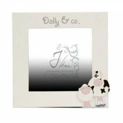 Jolipa Miroir En Bois Blanc Duo De Vaches