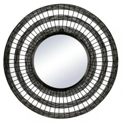 Pomax Miroir En Métal Noir SHIARAN 70 X 4 Cm