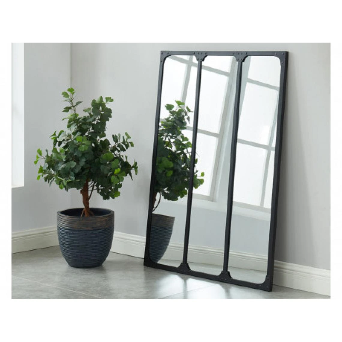 Vente-unique Miroir Fenêtre Atelier Style Industriel NORWICH - Fer - 3 Bandes - L.... 3 Vente-unique Miroir Fenêtre Atelier Style Industriel NORWICH - Fer - 3 Bandes - L....