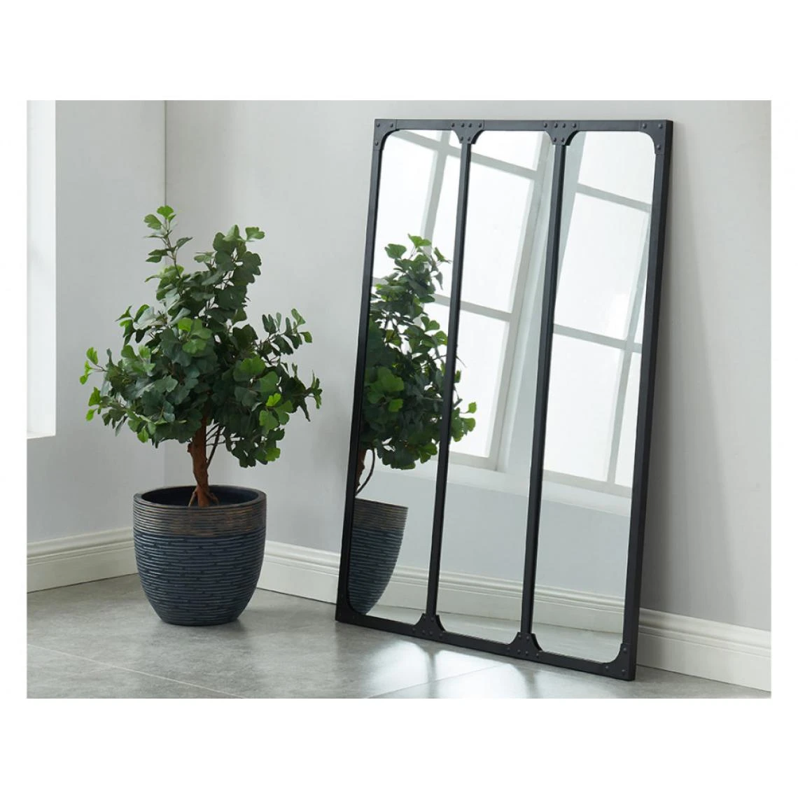 Vente-unique Miroir Fenêtre Atelier Style Industriel NORWICH - Fer - 3 Bandes - L.... 4 Vente-unique Miroir Fenêtre Atelier Style Industriel NORWICH - Fer - 3 Bandes - L.... – Image 2