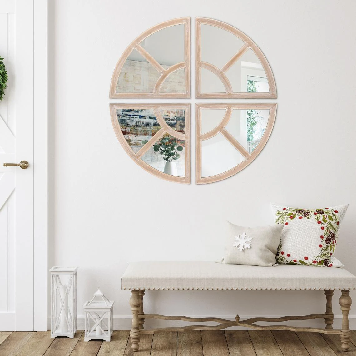 WOMO-DESIGN Miroir Mural Avec Cadre En Bois Massif Ø 120 Cm Bois De Manguier Desi... 7 WOMO-DESIGN Miroir Mural Avec Cadre En Bois Massif Ø 120 Cm Bois De Manguier Desi... – Image 5