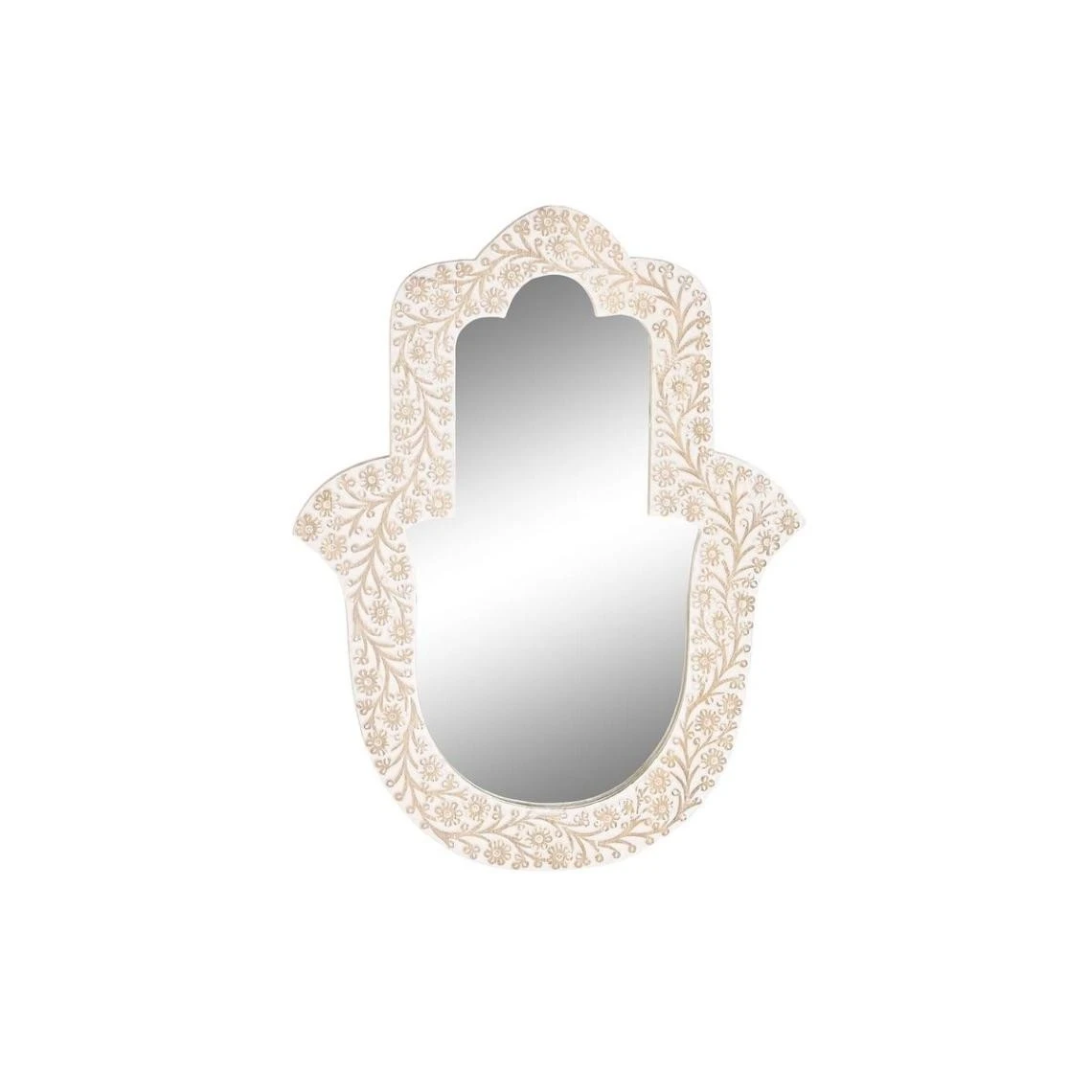 Miroir Mural DKD Home Decor Blanc Bois De Manguier (45 X 2 X 60 Cm) 3 Miroir Mural DKD Home Decor Blanc Bois De Manguier (45 X 2 X 60 Cm)