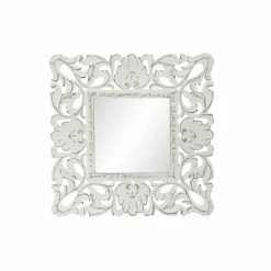Miroir Mural DKD Home Decor Blanc Bois MDF (60 X 2 X 60 Cm)