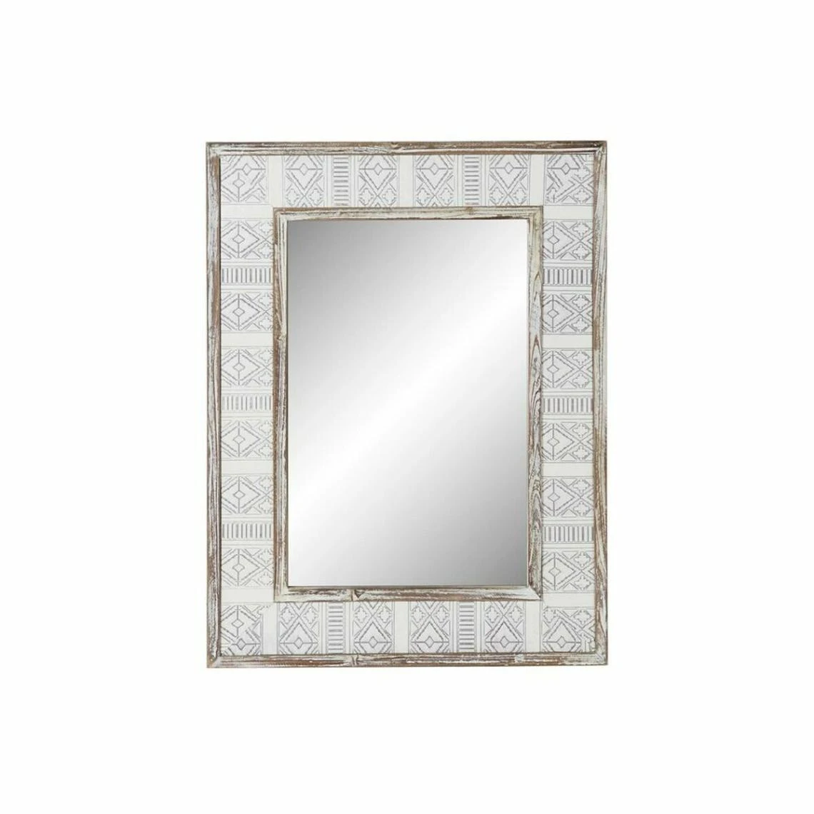Miroir Mural DKD Home Decor Blanc Bois Toile (60 X 2.5 X 80 Cm) 3 Miroir Mural DKD Home Decor Blanc Bois Toile (60 X 2.5 X 80 Cm)