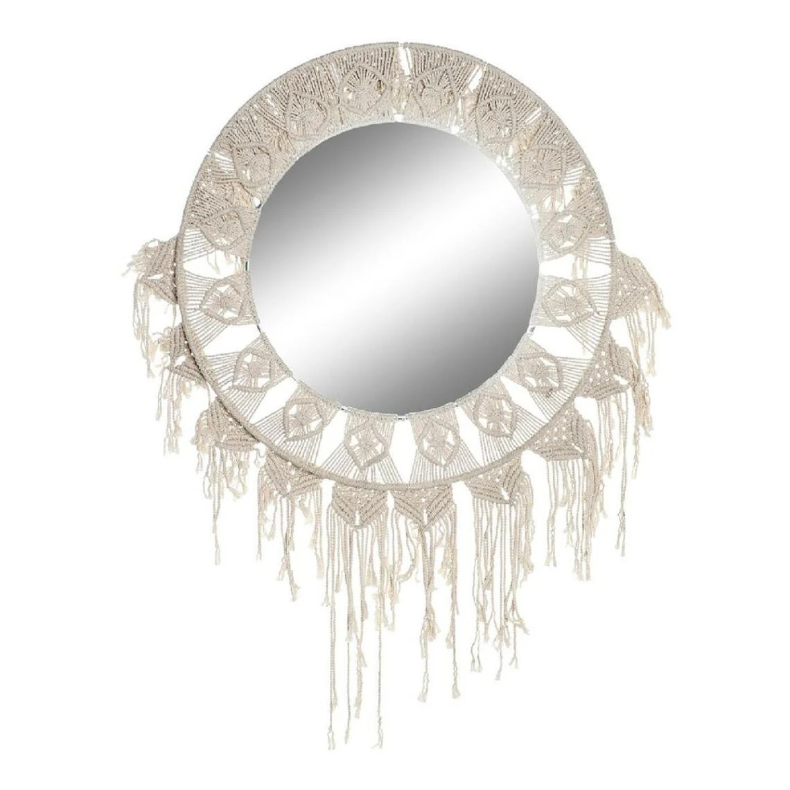 Miroir Mural DKD Home Decor Blanc Coton (75 X 2 X 75 Cm) 3 Miroir Mural DKD Home Decor Blanc Coton (75 X 2 X 75 Cm)