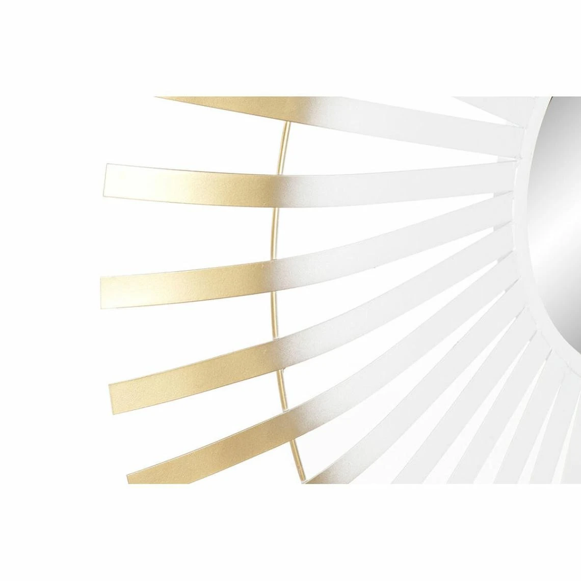 Miroir Mural DKD Home Decor Blanc Verre Fer Doré (94 X 7 X 94 Cm) 4 Miroir Mural DKD Home Decor Blanc Verre Fer Doré (94 X 7 X 94 Cm) – Image 2