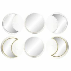 Miroir Mural DKD Home Decor Doré Argent Polypropylène (25 X 1.5 X 25...