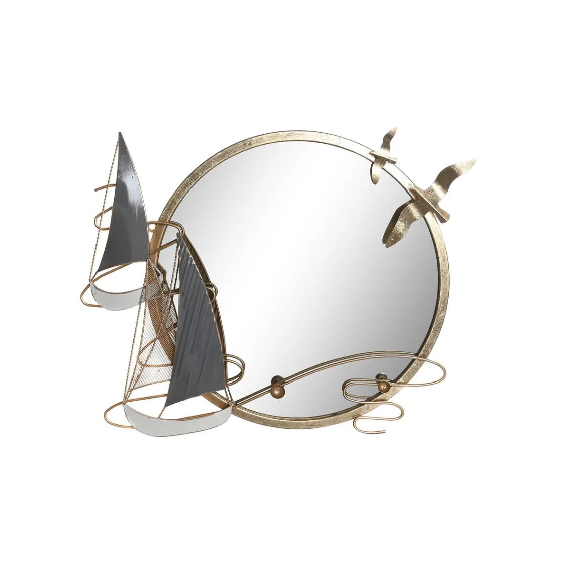 Miroir Mural DKD Home Decor Doré Métal (64 X 5 X 54 Cm) 3 Miroir Mural DKD Home Decor Doré Métal (64 X 5 X 54 Cm)