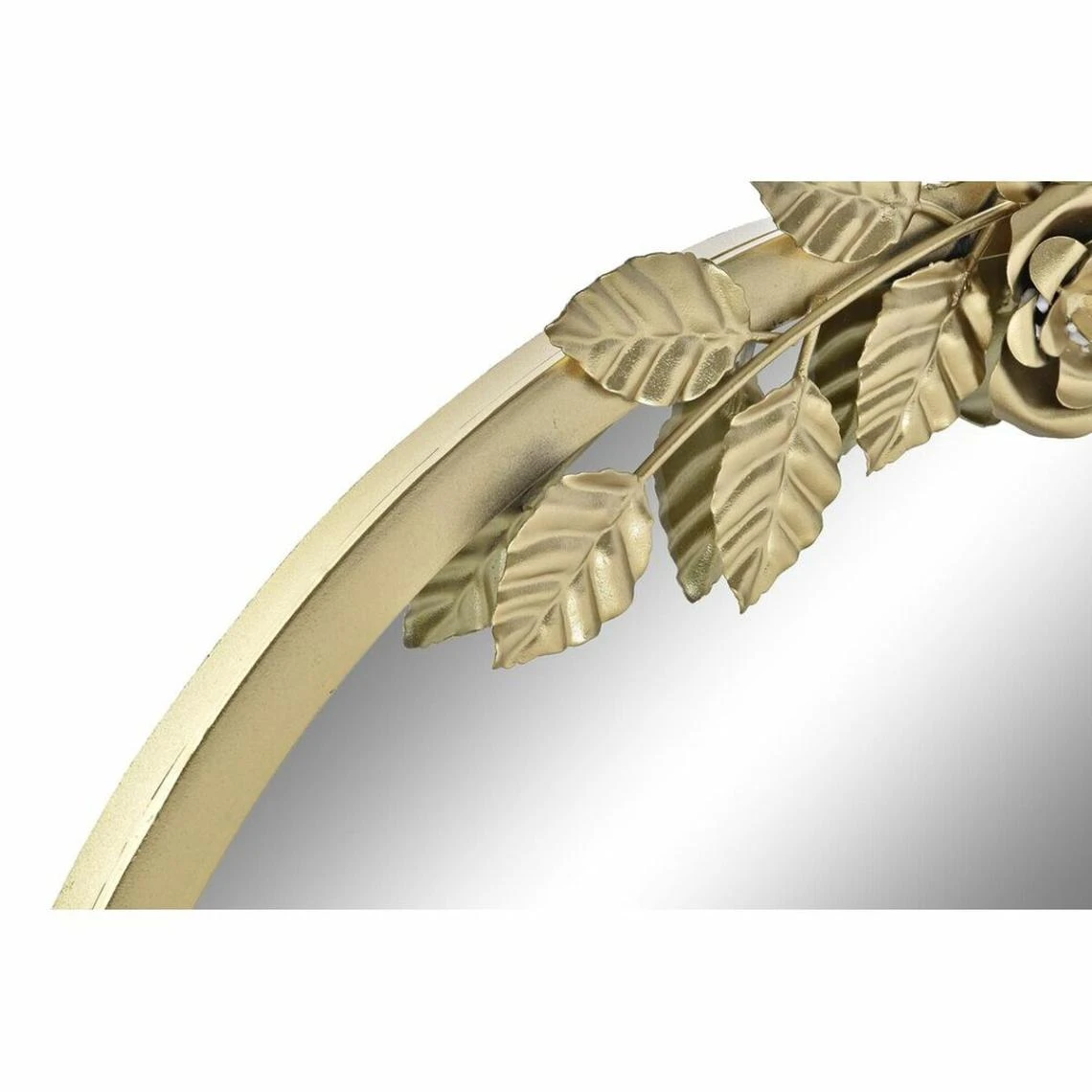 Miroir Mural DKD Home Decor Doré Métal Fleurs (60 X 4 X 66 Cm) 4 Miroir Mural DKD Home Decor Doré Métal Fleurs (60 X 4 X 66 Cm) – Image 2