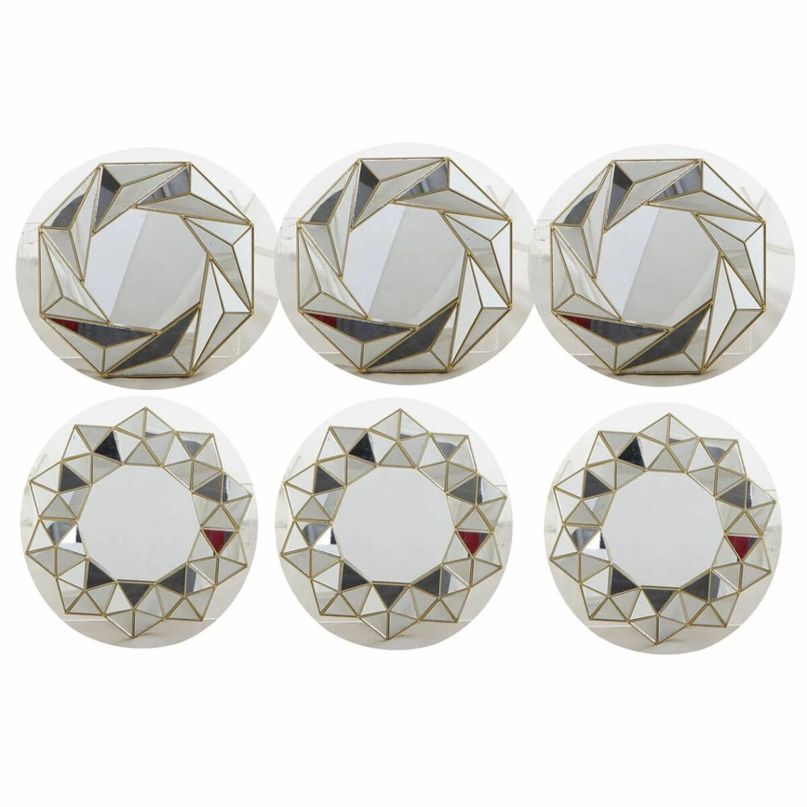 Miroir Mural DKD Home Decor Doré Polypropylène (25 X 1.5 X 25 Cm) (3... 3 Miroir Mural DKD Home Decor Doré Polypropylène (25 X 1.5 X 25 Cm) (3...