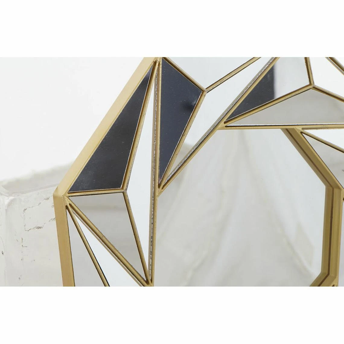 Miroir Mural DKD Home Decor Doré Polypropylène (25 X 1.5 X 25 Cm) (3... 4 Miroir Mural DKD Home Decor Doré Polypropylène (25 X 1.5 X 25 Cm) (3... – Image 2