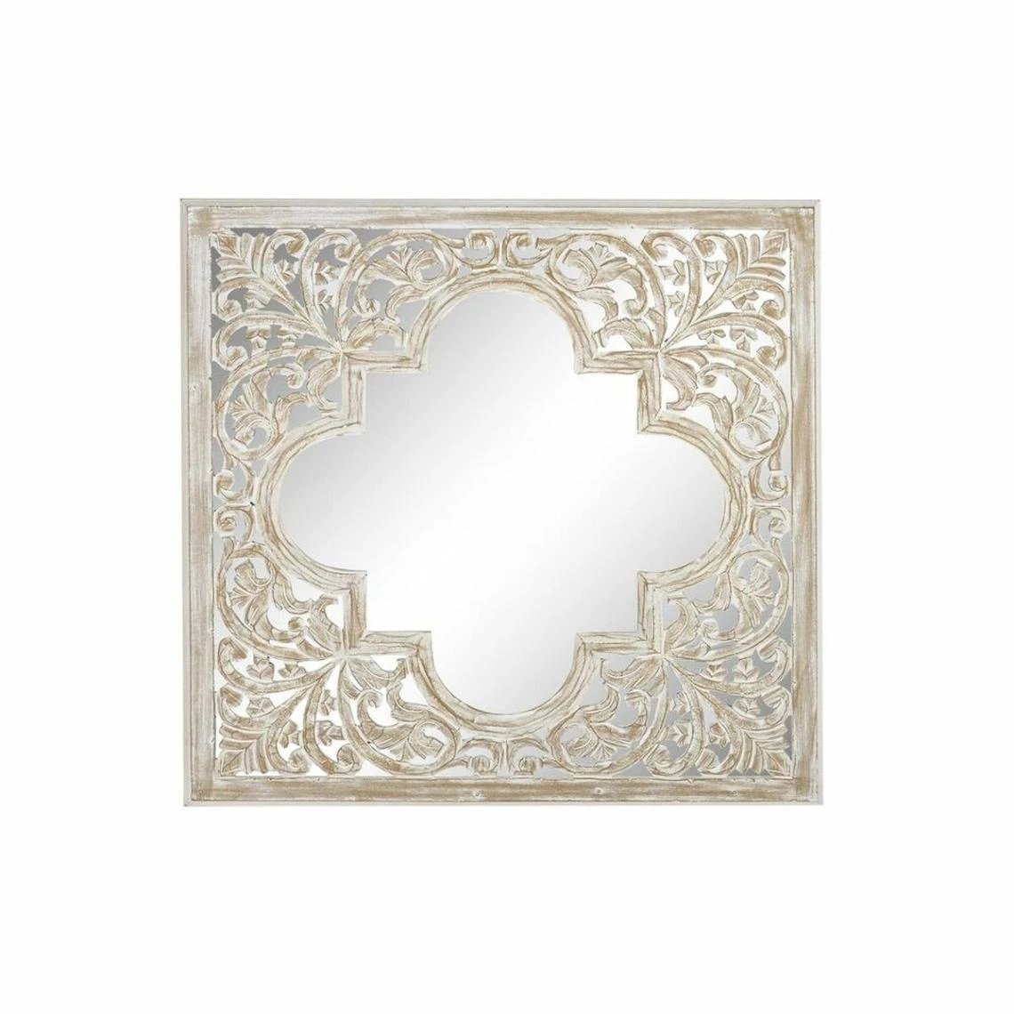Miroir Mural DKD Home Decor Marron Blanc Arabe Bois MDF Décapé (90 X... 3 Miroir Mural DKD Home Decor Marron Blanc Arabe Bois MDF Décapé (90 X...