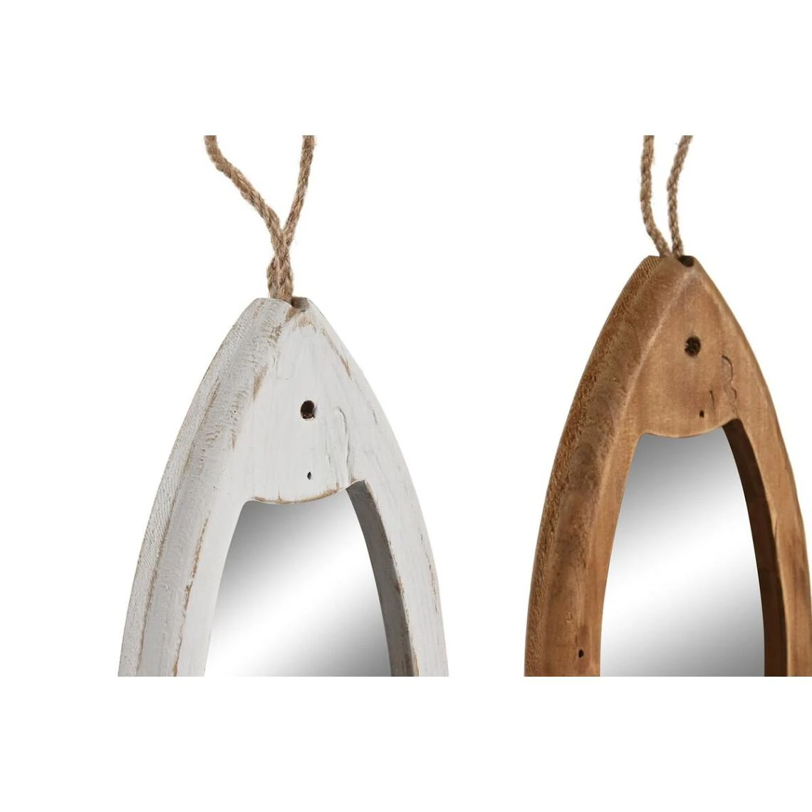 Miroir Mural DKD Home Decor Marron Blanc Poisson (11 X 1,5 X 34 Cm) (2... 4 Miroir Mural DKD Home Decor Marron Blanc Poisson (11 X 1,5 X 34 Cm) (2... – Image 2