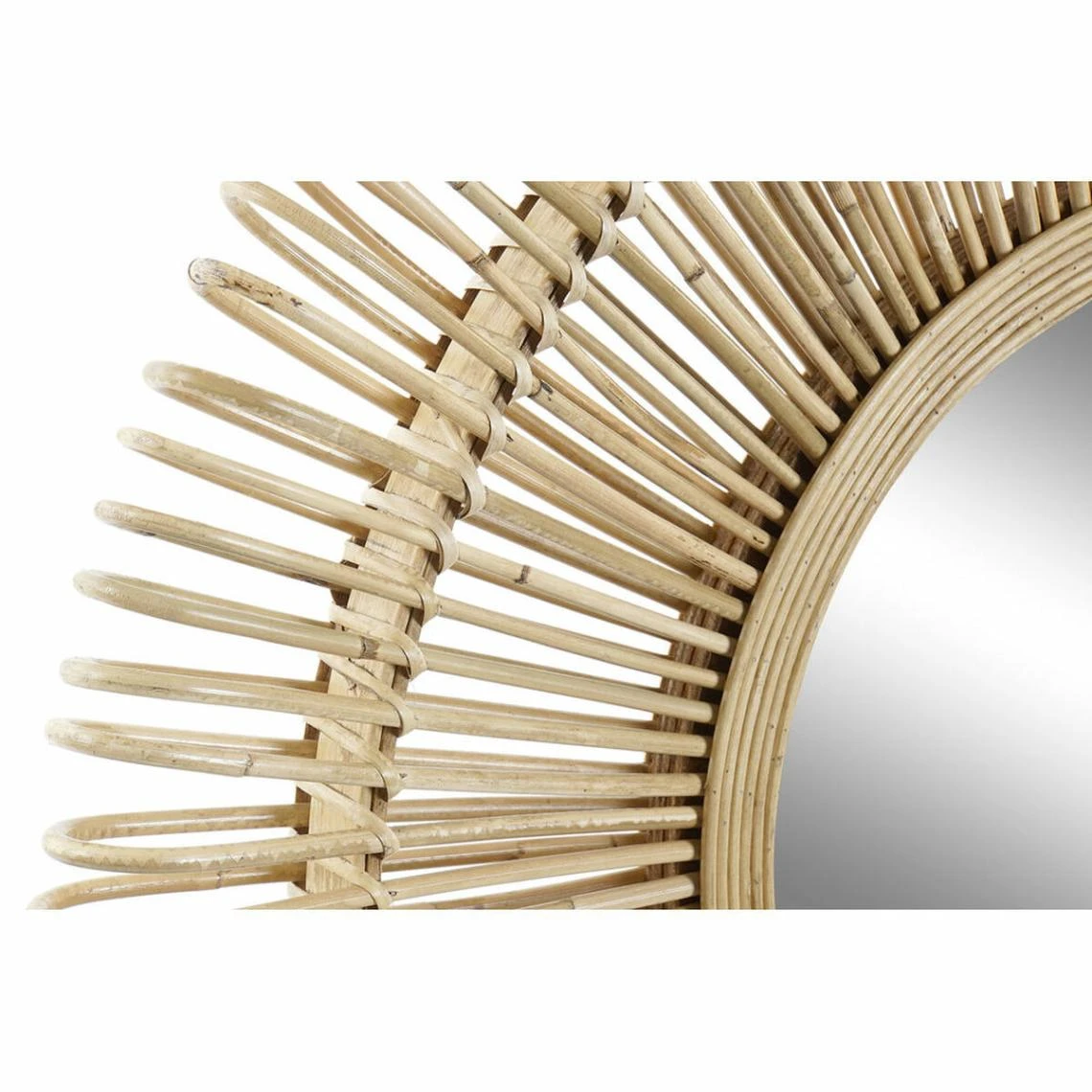 Miroir Mural DKD Home Decor Marron Rotin (70 X 4 X 70 Cm) 4 Miroir Mural DKD Home Decor Marron Rotin (70 X 4 X 70 Cm) – Image 2