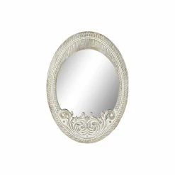 Miroir Mural DKD Home Decor MDF Blanc Bois De Manguier (66 X 4 X 90 Cm...