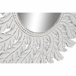Miroir Mural DKD Home Decor MDF Blanc Feuille D'une Plante (120 X 3 X ... -magasin Vente-unique miroir mural dkd home decor mdf blanc feuille dune plante 120 x 3 x 120 cm 14113498 39320754 1140x1140