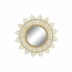 Miroir Mural DKD Home Decor Naturel Marron (80 X 2,5 X 80 Cm)