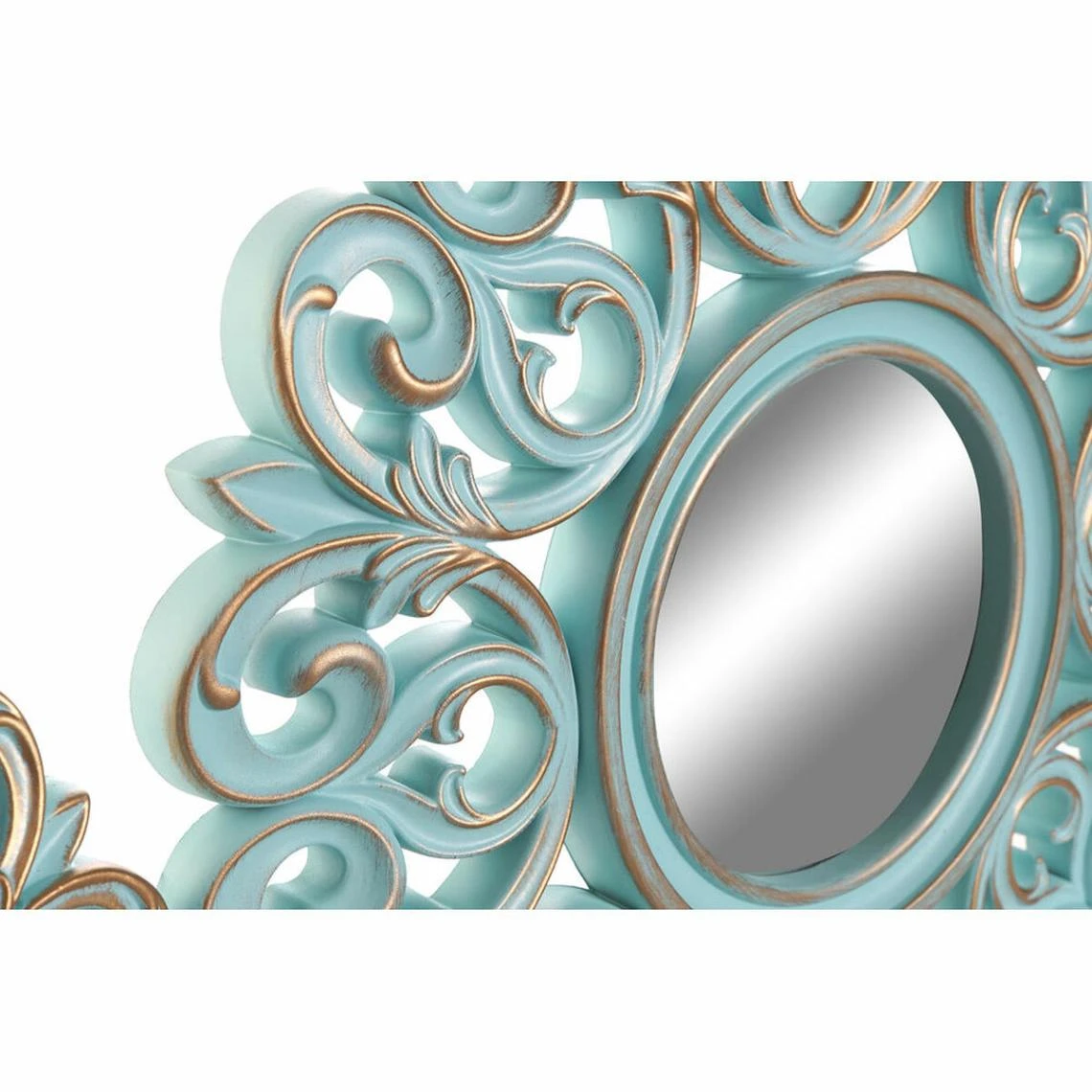 Miroir Mural DKD Home Decor Verre Bleu Blanc Polypropylène (35 X 2 X ... 4 Miroir Mural DKD Home Decor Verre Bleu Blanc Polypropylène (35 X 2 X ... – Image 2