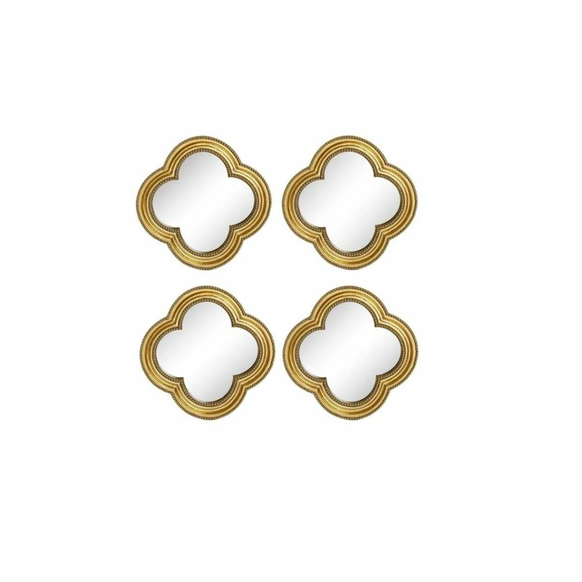 Miroir Mural DKD Home Decor Verre Doré Résine (22 X 2.2 X 22 Cm) (4 ... 3 Miroir Mural DKD Home Decor Verre Doré Résine (22 X 2.2 X 22 Cm) (4 ...