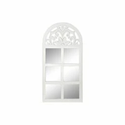 Miroir Mural DKD Home Decor Verre Fenêtres Blanc Bois MDF (81 X 2,5 X...