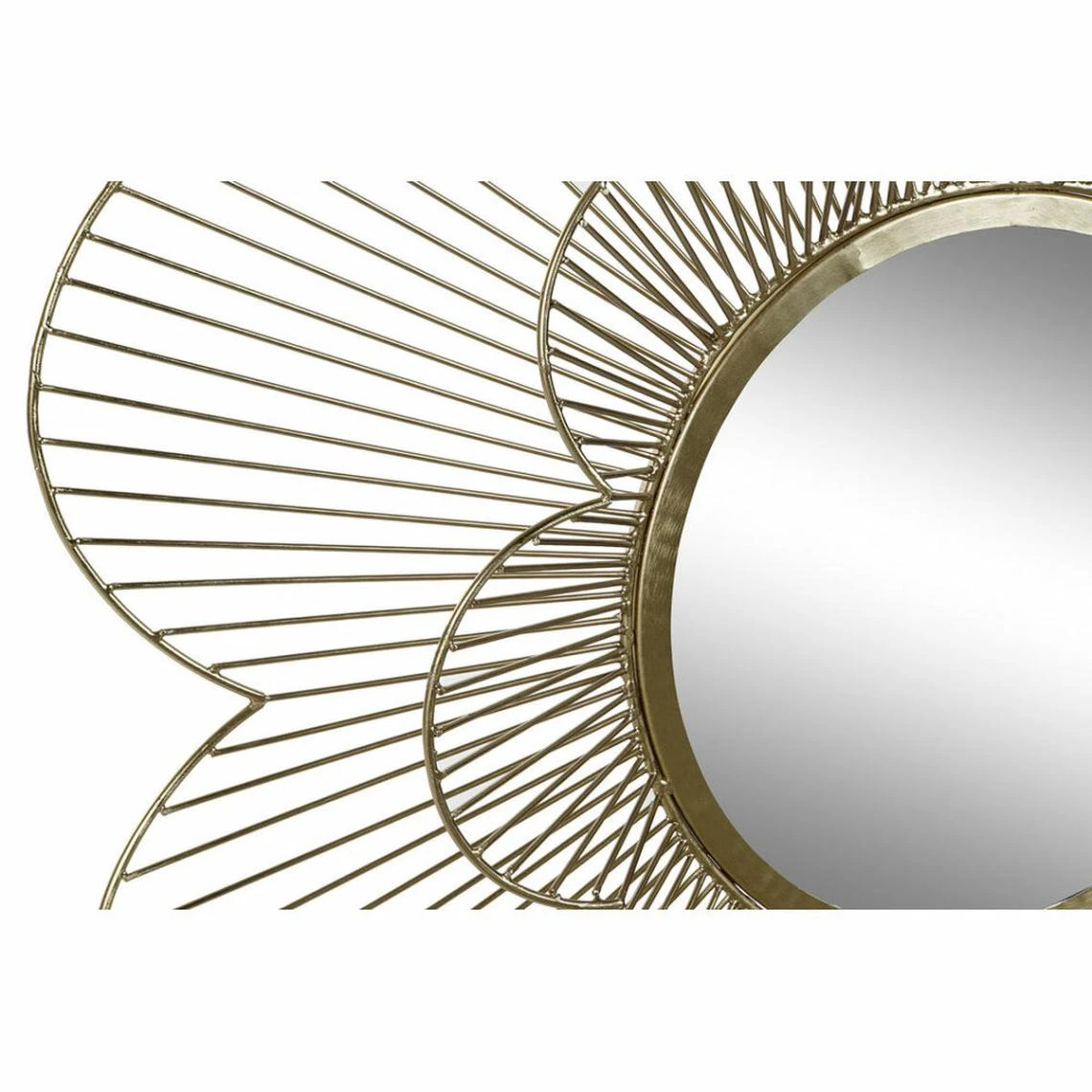 Miroir Mural DKD Home Decor Verre Fer Doré (80 X 80 X 8 Cm) 4 Miroir Mural DKD Home Decor Verre Fer Doré (80 X 80 X 8 Cm) – Image 2