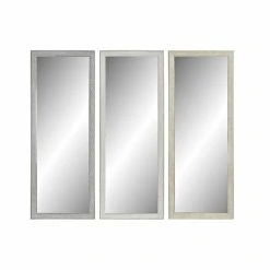 Miroir Mural DKD Home Decor Verre Gris Beige Polystyrène (36 X 2 X 95...