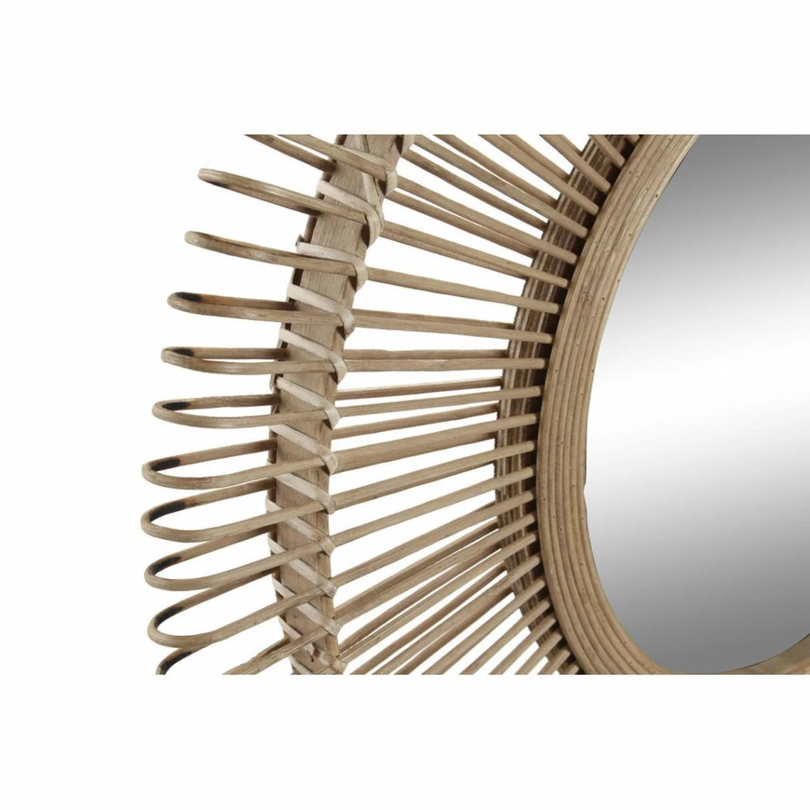 Miroir Mural DKD Home Decor Verre Naturel Rotin (64 X 3,5 X 64 Cm) 4 Miroir Mural DKD Home Decor Verre Naturel Rotin (64 X 3,5 X 64 Cm) – Image 2