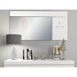 Vente-unique Miroir Mural Avec 3 Patères - L. 120 X H. 60 - Blanc - NIKLOS 10 Vente-unique Miroir Mural Avec 3 Patères - L. 120 X H. 60 - Blanc - NIKLOS -magasin Vente-unique miroir mural niklos 13607068 37397578 1140x1140