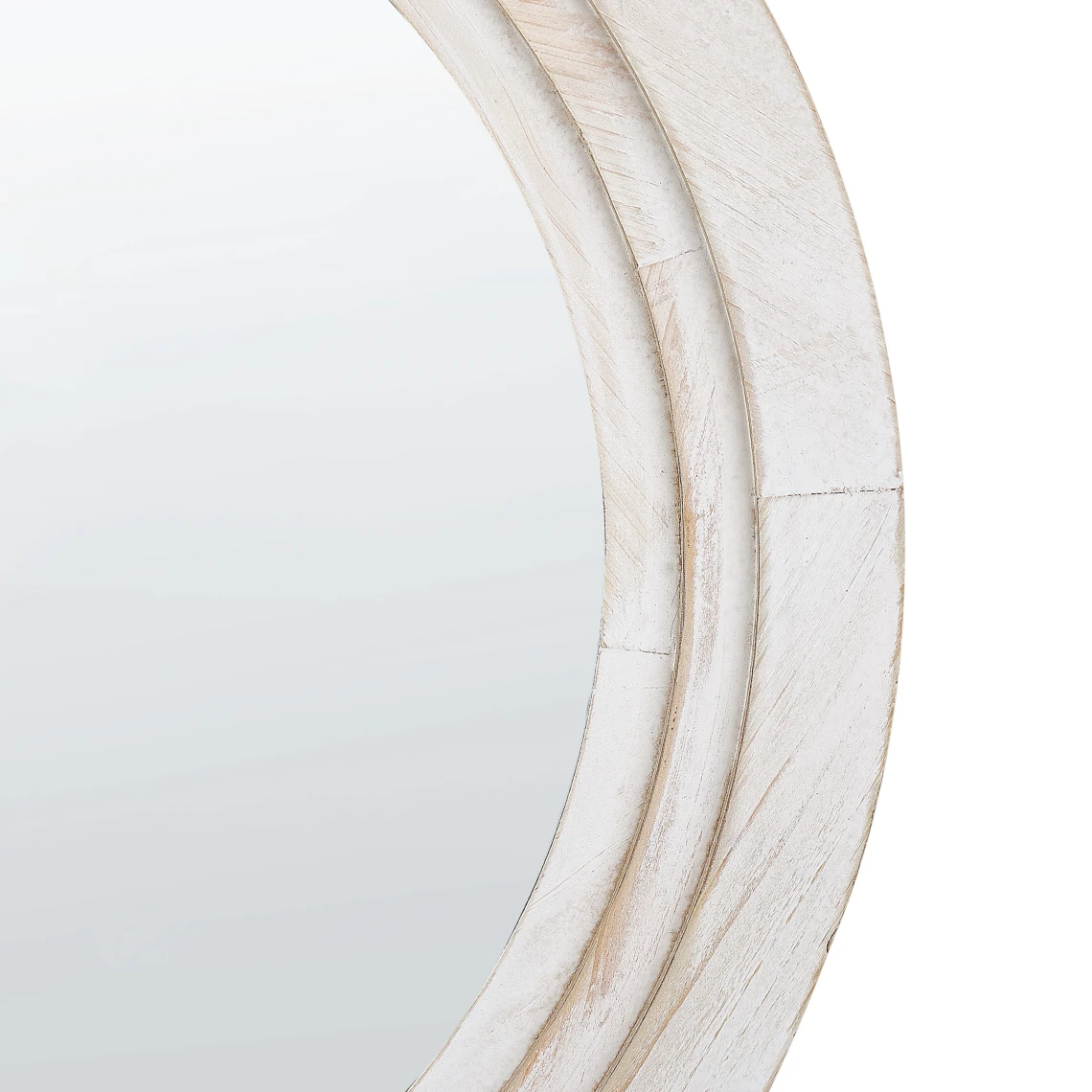 Beliani Miroir Mural Rond Blanc Cassé ø 60 Cm DELICIAS 5 Beliani Miroir Mural Rond Blanc Cassé ø 60 Cm DELICIAS – Image 3