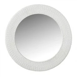 Paris Prix Miroir Mural Rond Design Nervures 50cm Blanc