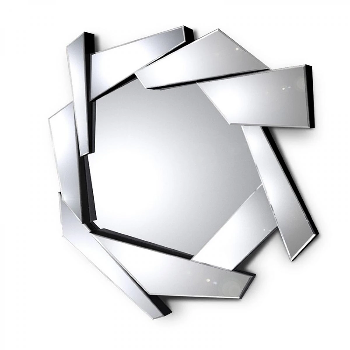 Meubler Design Miroir Mural Rond Grande Taille Destructuré PYRAMIDE 3 Meubler Design Miroir Mural Rond Grande Taille Destructuré PYRAMIDE