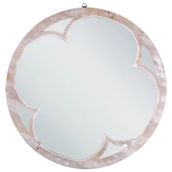 Beliani Miroir Mural Rond ø 60 Cm Bois Clair MONCLOVA