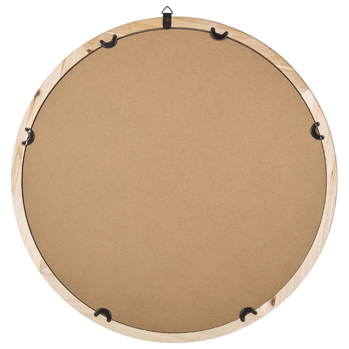 Beliani Miroir Mural Rond ø 60 Cm Bois Clair MONCLOVA 5 Beliani Miroir Mural Rond ø 60 Cm Bois Clair MONCLOVA – Image 3