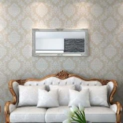 SANS MARQUE Miroir Mural Style Baroque 120 X 60 Cm Argenté - Argent -magasin Vente-unique miroir mural style baroque 120 x 60 cm argente argent 11698158 30814550 1140x1140