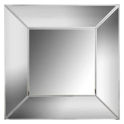 Vivenla Miroir Mural Ultra Design Carré Avec Contour Biseauté Effet 3D L. 50...