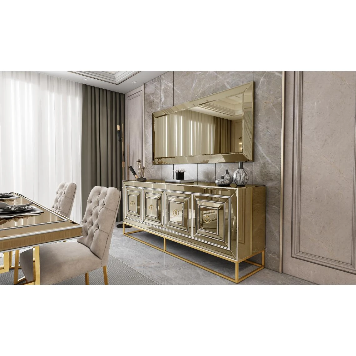 Vivenla Miroir Pour Bahut Design Bronze Fumé 176.5 X 5 X 71.5cm Collection M... 7 Vivenla Miroir Pour Bahut Design Bronze Fumé 176.5 X 5 X 71.5cm Collection M... – Image 5