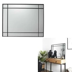 TOILINUX Miroir Rectangulaire Art Déco 93x73cm - Noir 11 TOILINUX Miroir Rectangulaire Art Déco 93x73cm - Noir -magasin Vente-unique miroir rectangulaire art deco 93x73cm noir 13620492 37469368 1140x1140