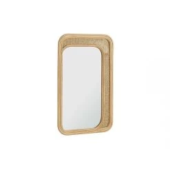 Vente-unique Miroir Ethnique Cannage En Rotin Et Bambou MELANIE - L.61 X H. 101 Cm ... -magasin Vente-unique miroir rectangulaire ethnique cannage rotin et bambou melanie h 101 cm naturel 10333684 26713530 1140x1140